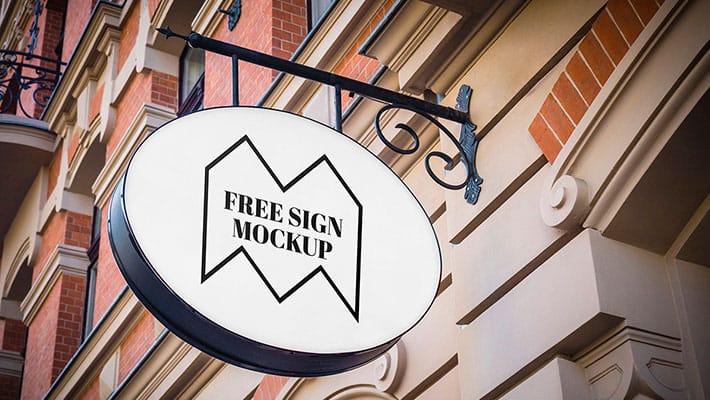 Free Shop Sign Mockup