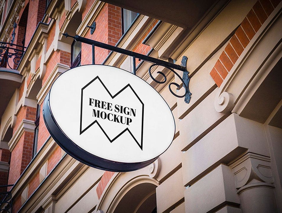 Free Shop Sign Mockup