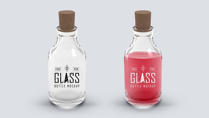 Glass Bottle Mockup