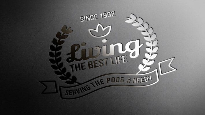 Gold Letterpress Logo Mockup