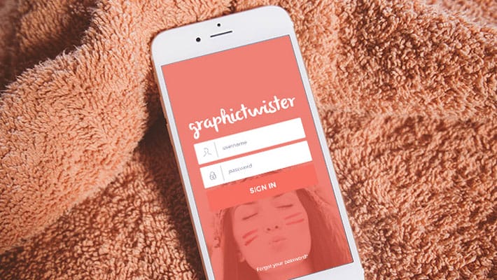 Gold iPhone 6 On Towel MockUp