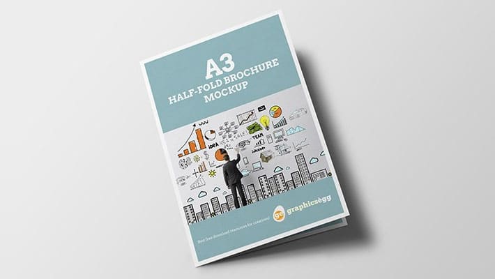 Half-fold Brochure Mockup