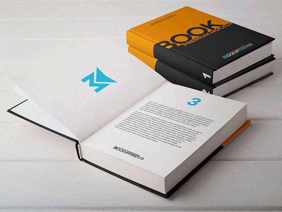 Hard Cover Book PSD Mockups