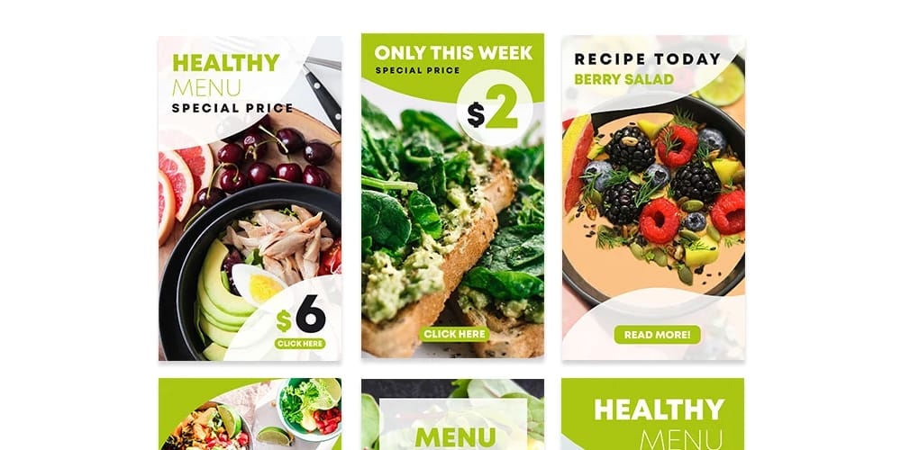 Healthy Food Instagram Stories Template