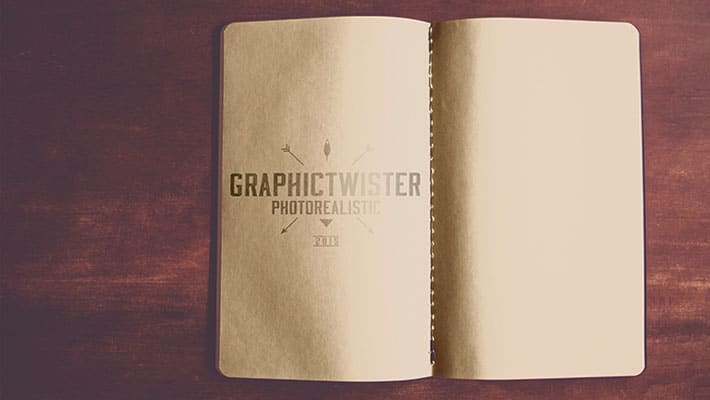 Hipster Notepad Mockup