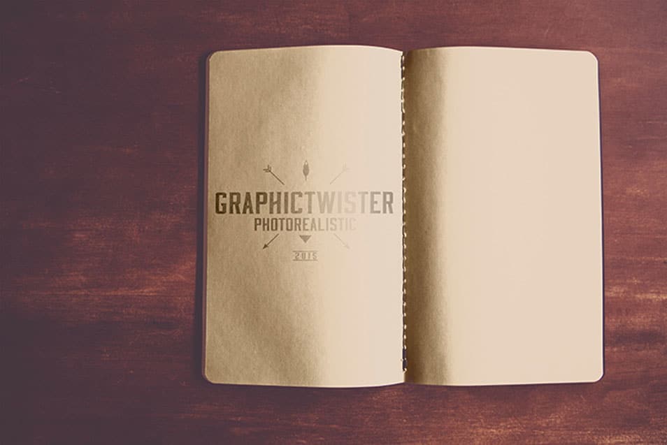 Hipster Notepad Mockup