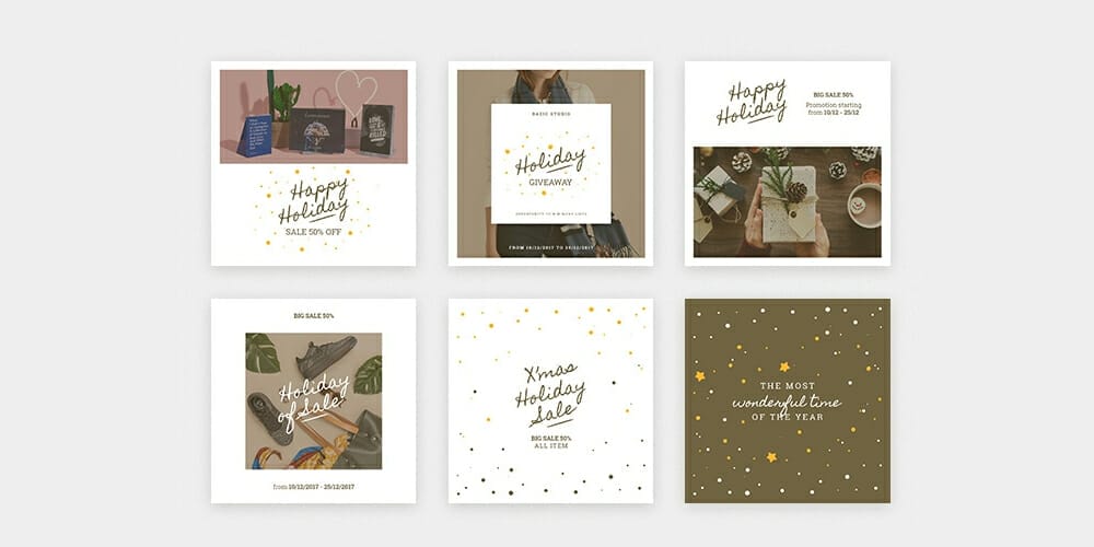 Holiday Templates For Instagram and Facebook