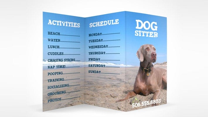 Horizontal Tri Fold Letter Brochure Mockup