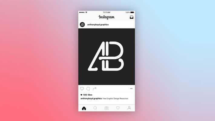Instagram Post Page Mockup