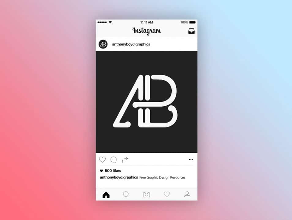 Instagram Post Page Mockup