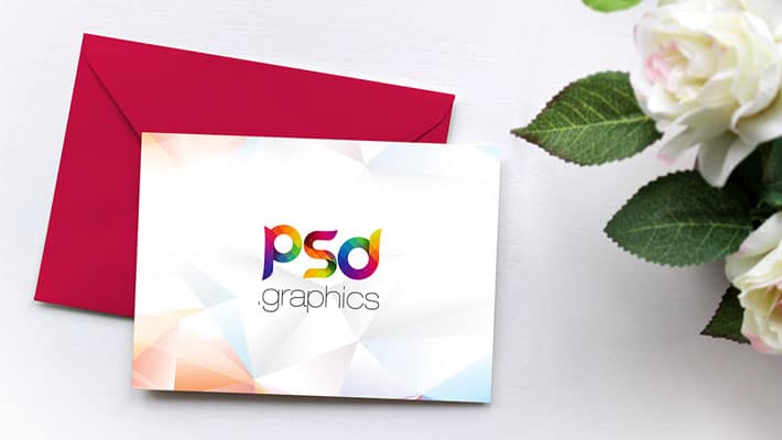 Invitation Card Mockup Free PSD
