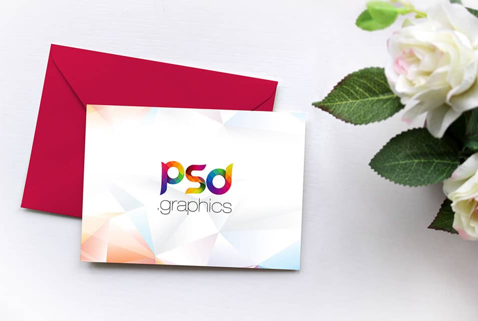 Invitation Card Mockup Free PSD