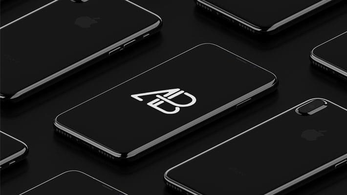 Isometric iPhone X Mockup