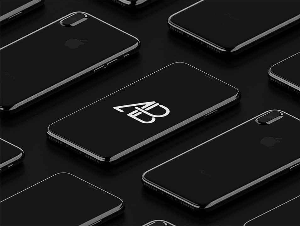Isometric iPhone X Mockup