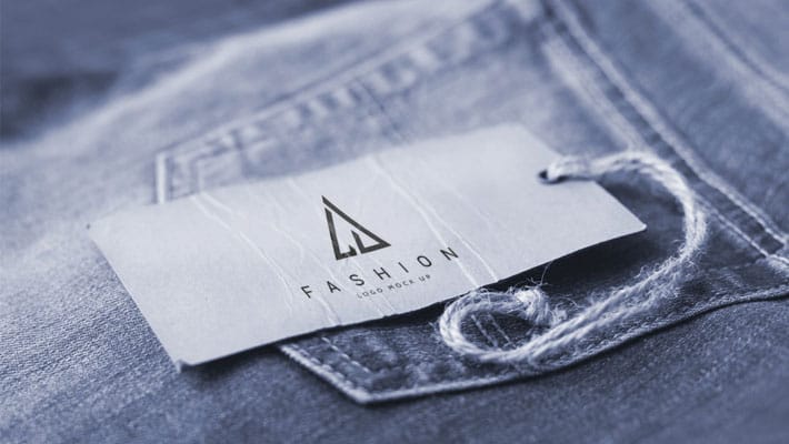 Jeans Tag Mockup PSD
