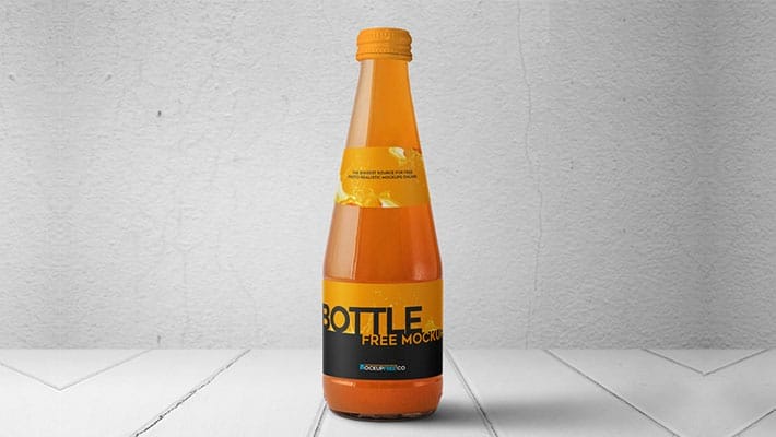 Juice Glass Bottle Mockup