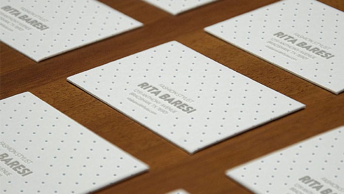 Letterpress B-Cards Perspective MockUp