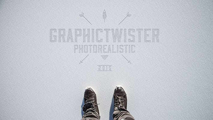 Logo Mockup On Snow