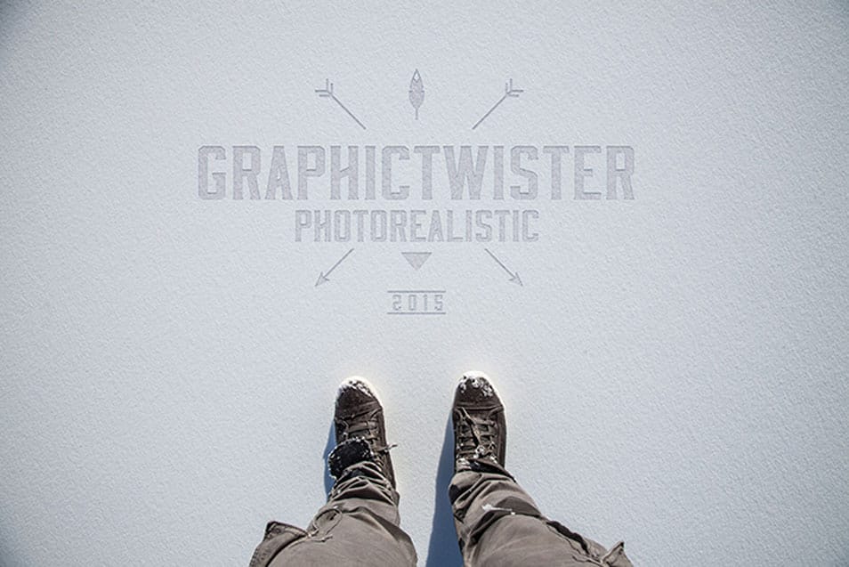 Logo Mockup On Snow