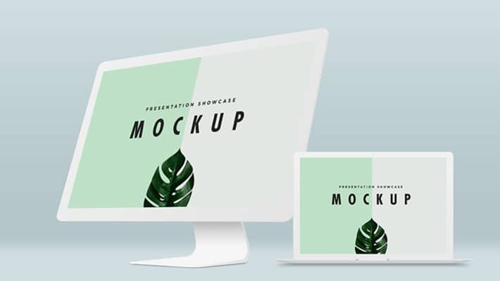Macbook Pro & iMac Mockup Template