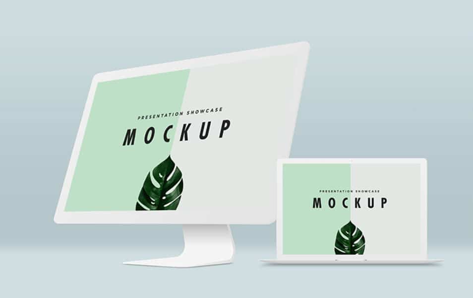 Macbook Pro & iMac Mockup Template