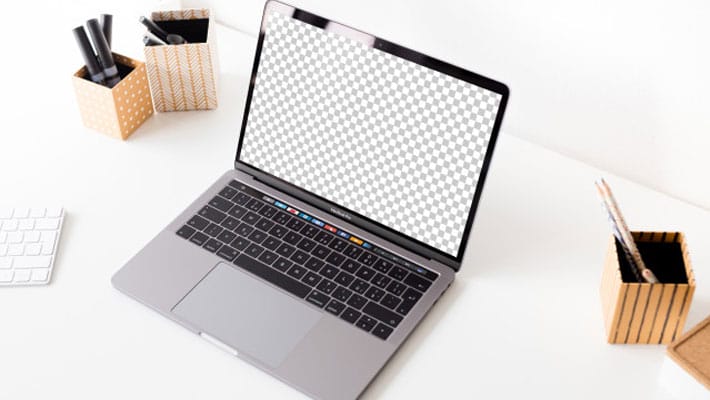 Macbook Pro with Touch Bar mockup