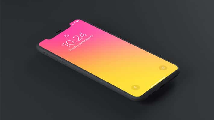 Minimal Dark iPhone X Mockup