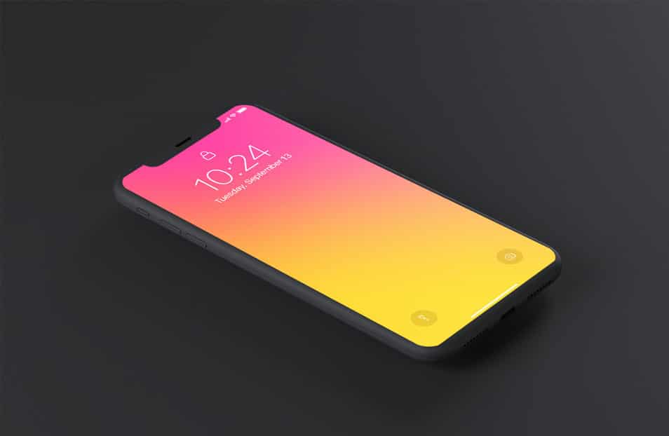 Minimal Dark iPhone X Mockup