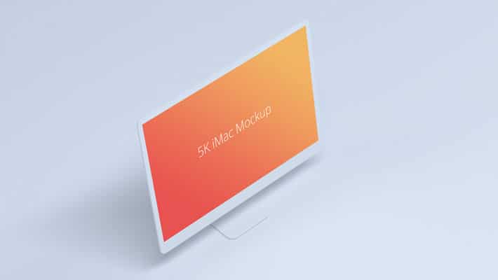 Minimal Light 5K iMac Mockup