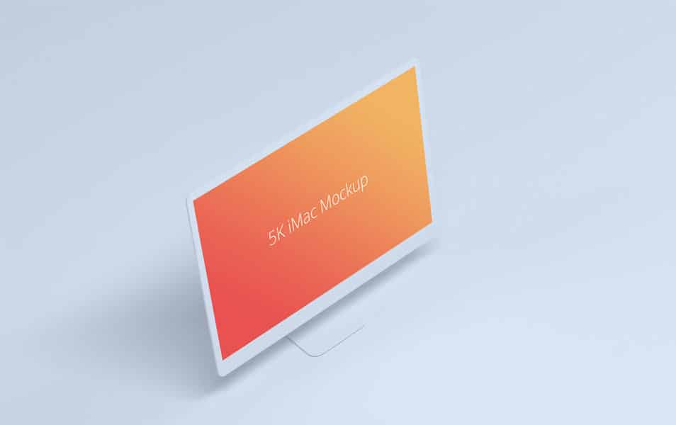 Minimal Light 5K iMac Mockup