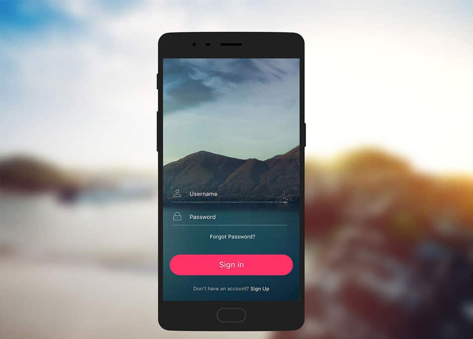 Mobile Login UI Kit with Mockup