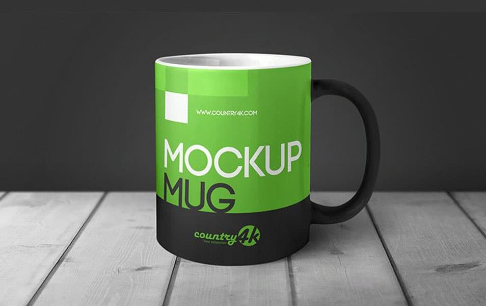 MockUp Mug in Table Free PSD