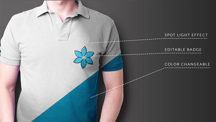 Multi Feature Free Collar T shirt Mockup PSD