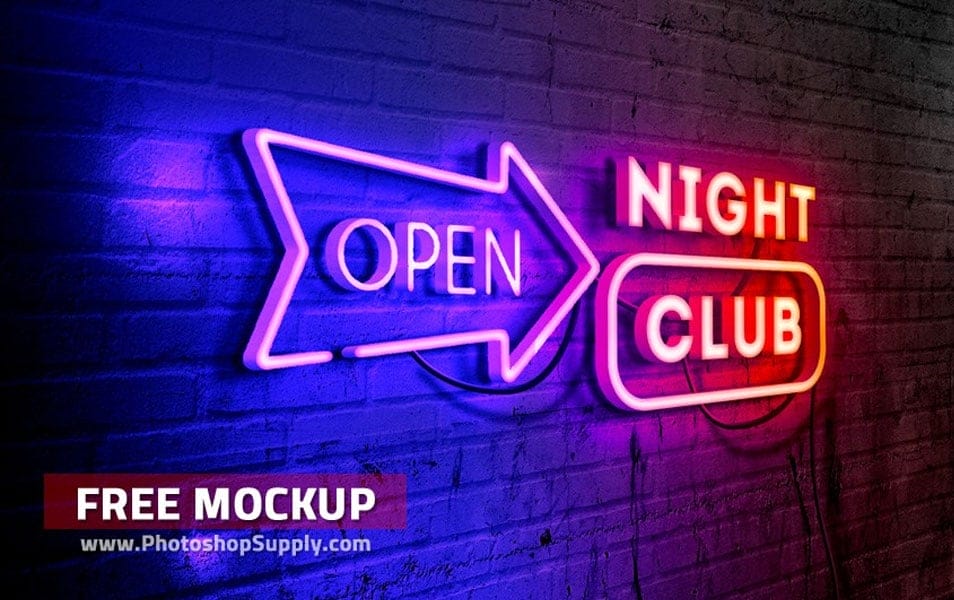 Neon Logo Mockup