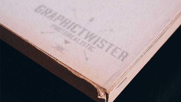 Old Paper Box Logo Mockup