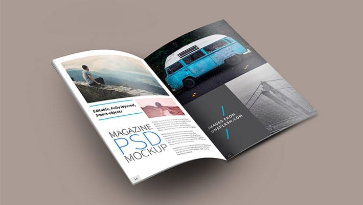 Open Magazine PSD Mockup