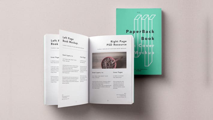 Paperback PSD Book Mockup