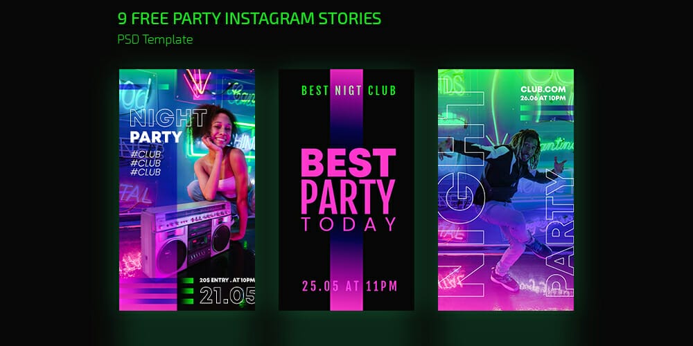 Party Instagram Stories Template