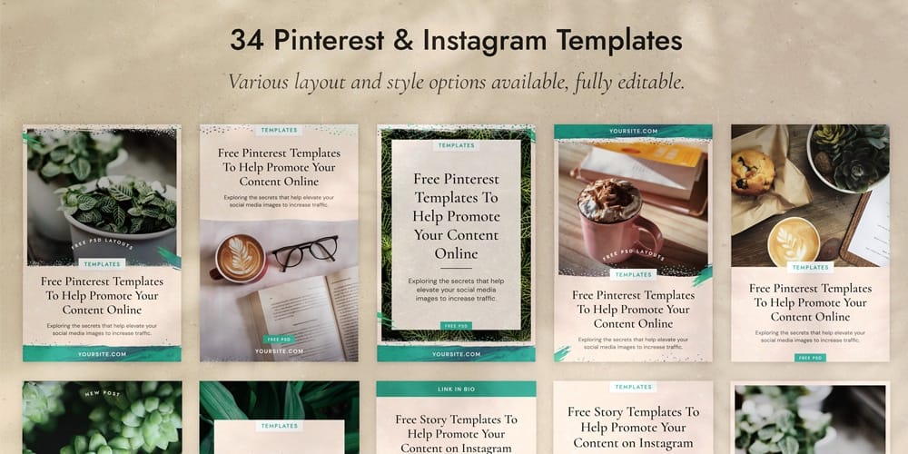 Pinterest and Instagram Templates