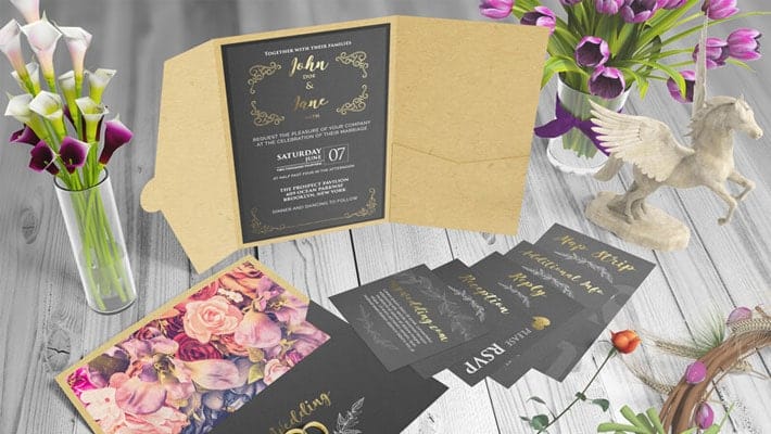 Pocket Invitation Mockups