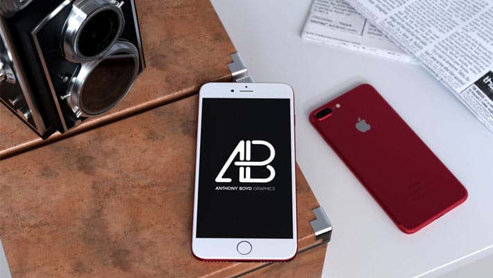 Product Red iPhone 7 Plus Mockup