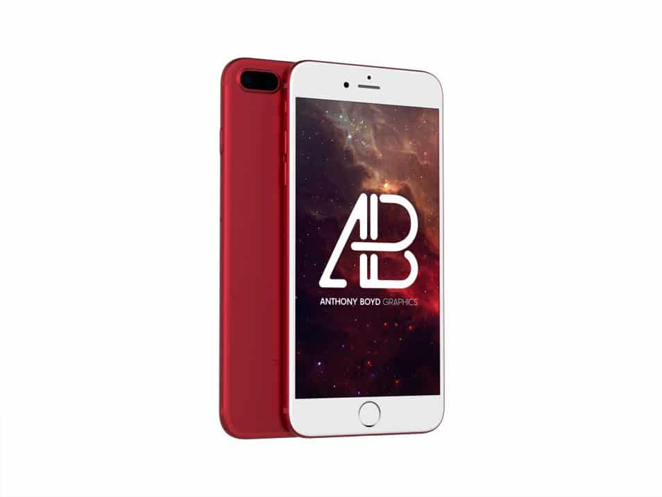 Product Red iPhone 7 Plus Mockup