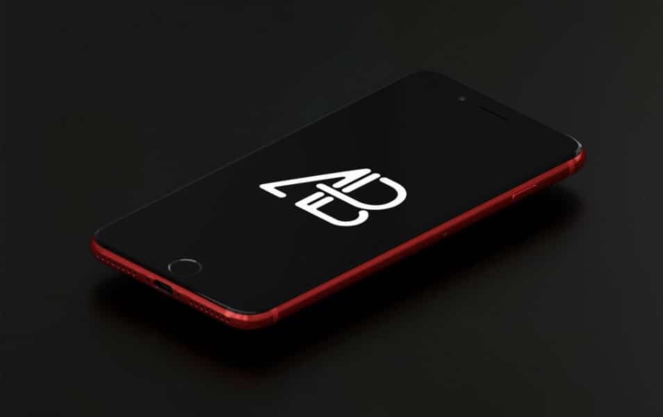 Product Red iPhone 7 Plus Mockup