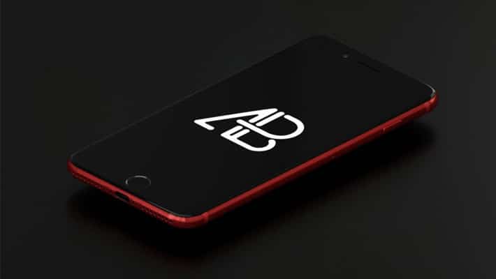 Product Red iPhone 7 Plus Mockup