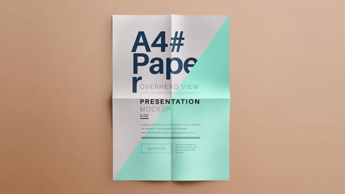 PSD A4 Overhead Paper Mock-Up