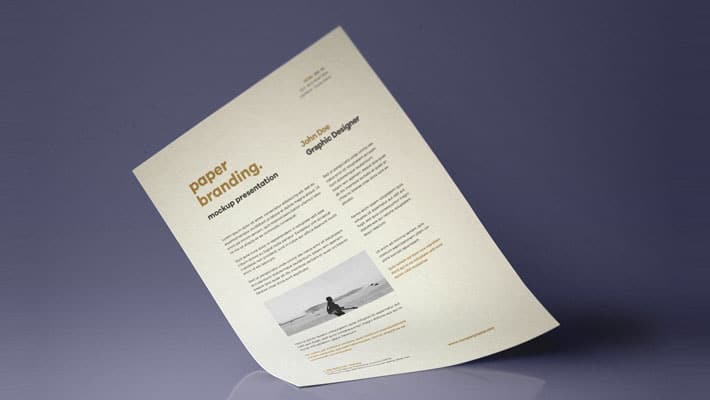 PSD A4 Paper Mock-Up