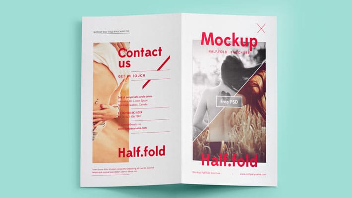 PSD Bi Fold Mockup Template