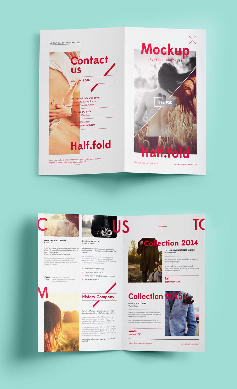 PSD Bi Fold Mockup Template