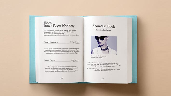 PSD Hardback Book Inner Mockup