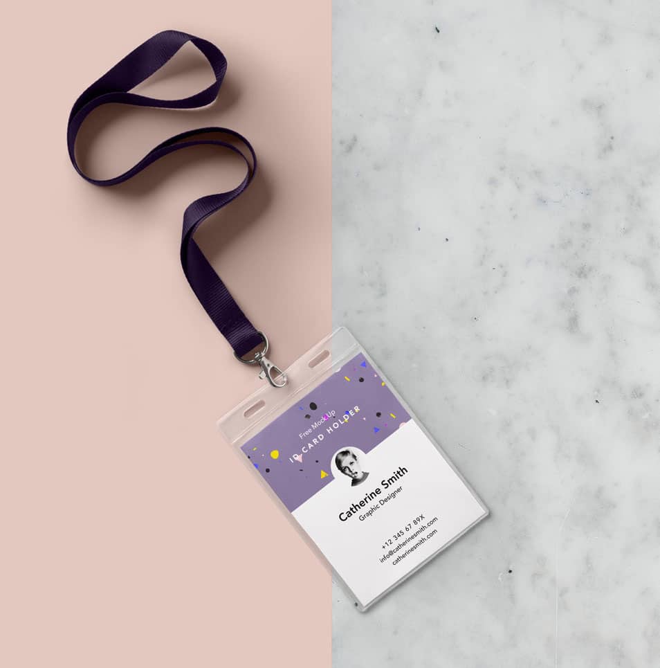 PSD Identity Card Holder Mockup